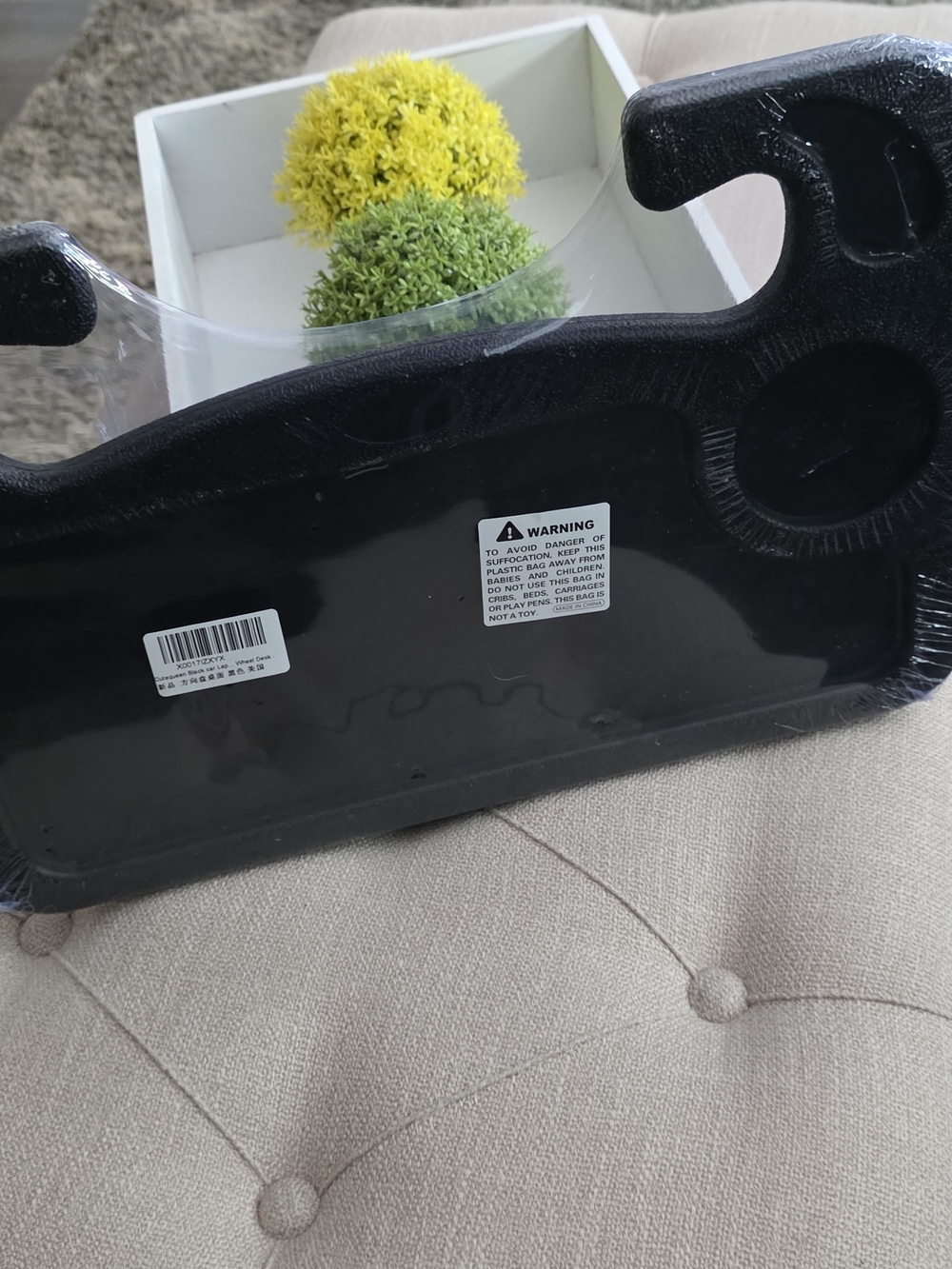 Black Plastic Steering Wheel Tray For Eating Or Work